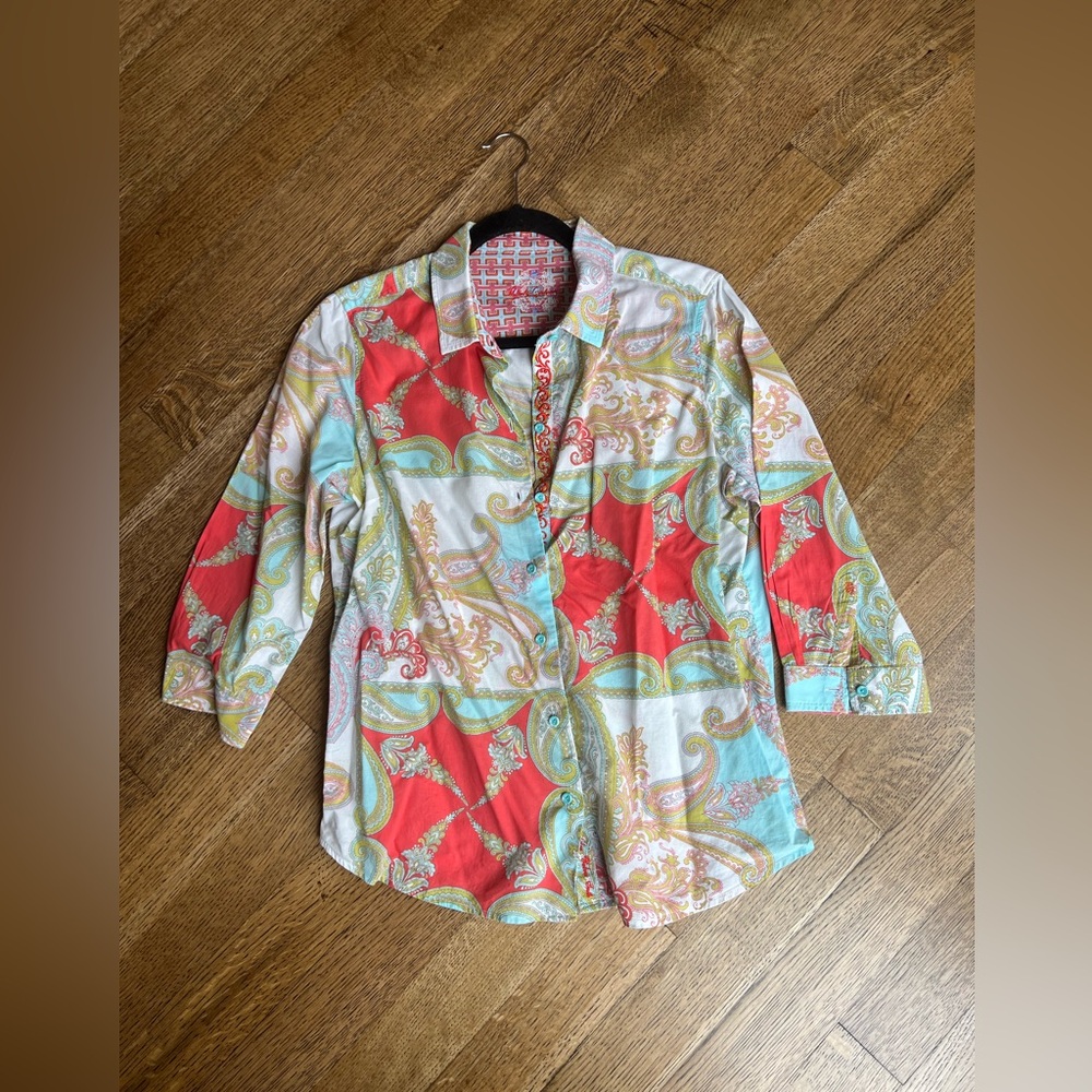 Robert Graham  button up 3/4 sleeve